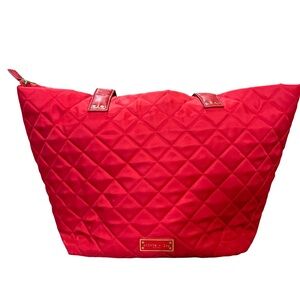 Olivia + joy Red Quilted Tote Bag